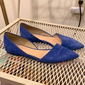 J. Crew Women's Blue Suede Flats